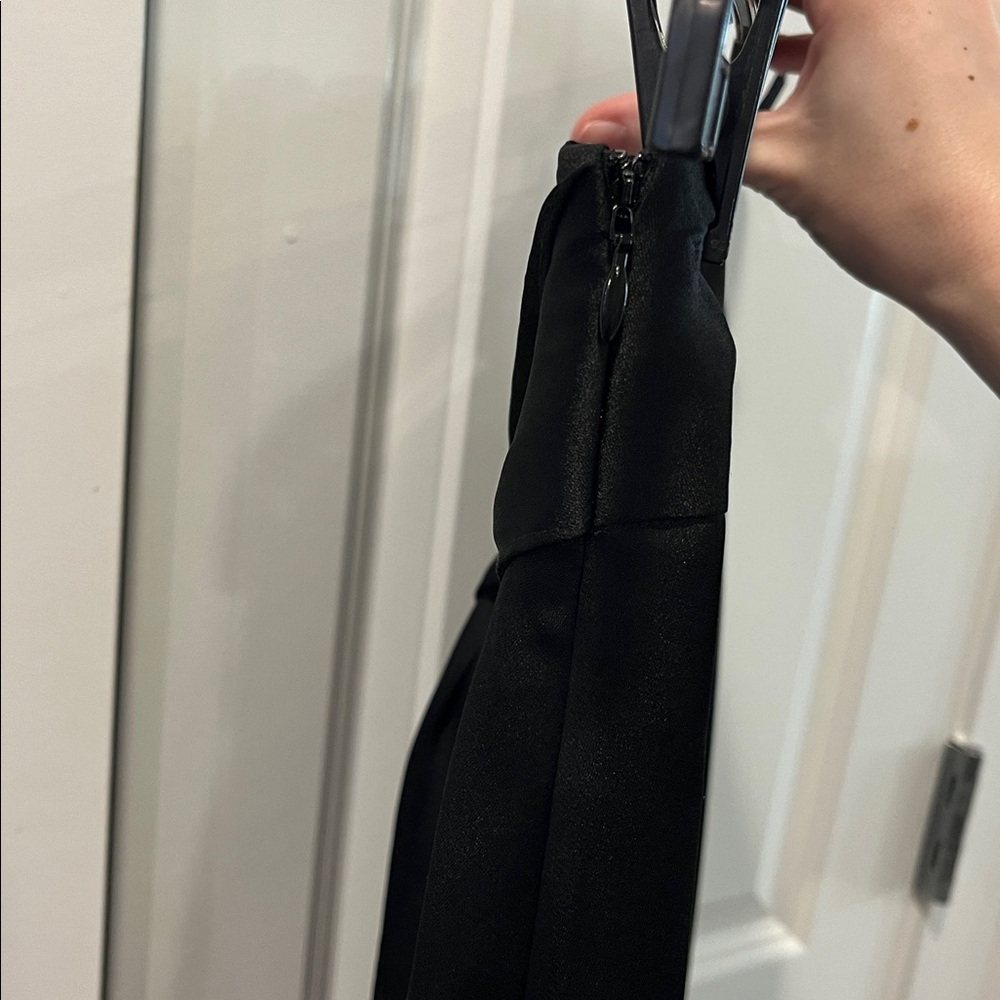Express Black High Waisted Belted Satin Wrap Midi Skirt size 00 NEW NWT - Picture 8 of 10